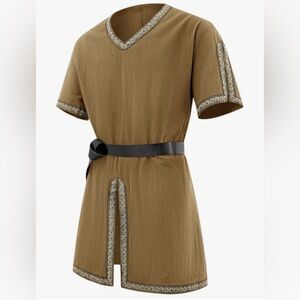 Medieval Pirate Tunic Renaissance Viking Knight Prince Costume Halloween LARP